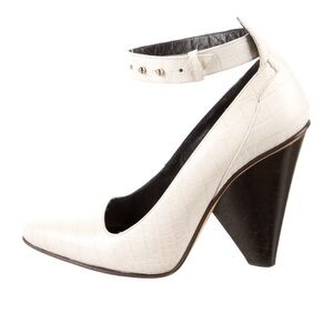 Derek Lam White Studded Heels, size 7